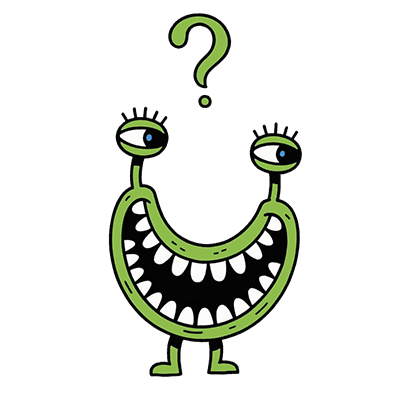 Gleey character with question mark