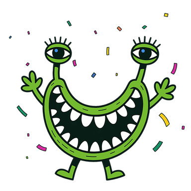 Gleey mascot celebrating